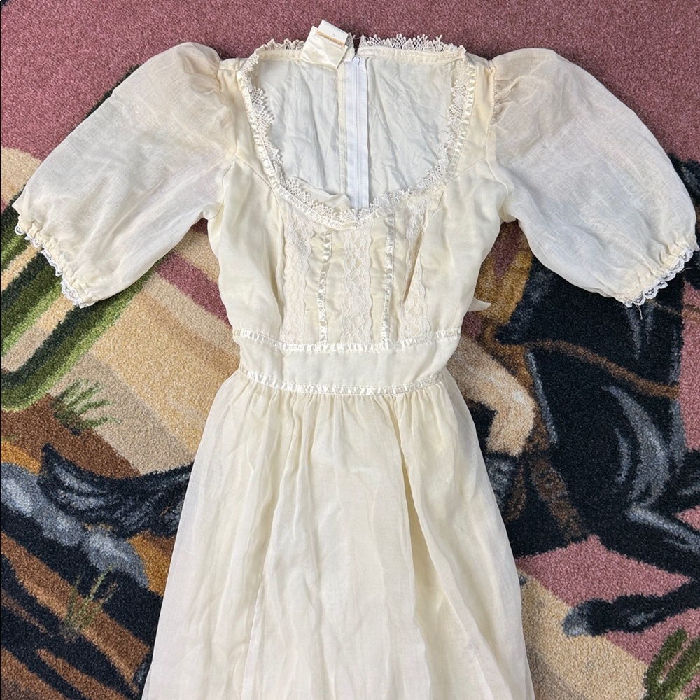 RARE GUNNE SAX VINTAGE DRESS MAXI WESTERN GOWN - Picture 4 of 12